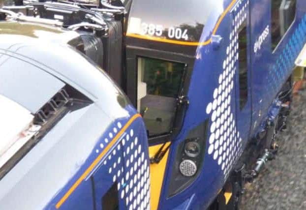 A class 385 train fitted with one of the new windscreens. Picture: James Garthwaite