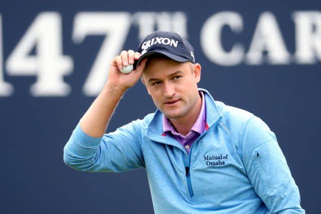 Scotland's Russell Knox on the 18th after his second round at The Open at Carnoustie. Picture: Jane Barlow/PA