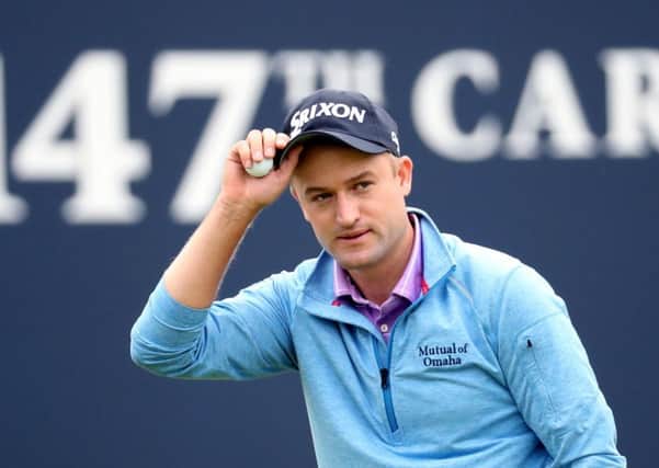 Scotland's Russell Knox on the 18th after his second round at The Open at Carnoustie. Picture: Jane Barlow/PA