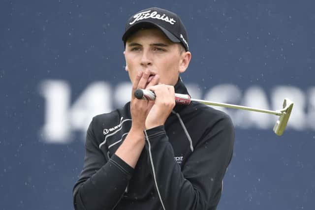 Sam Locke missed a birdie putt on the 18th but had already done enough to make the cut.  Picture Ian Rutherford