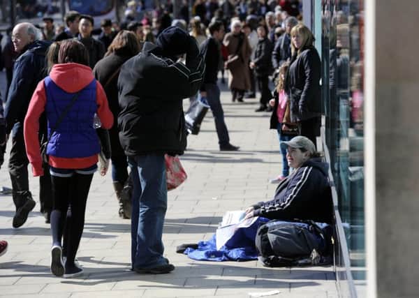 Rough sleepers in Edinburgh are 47 times more likely to be robbed than the general population, says Streetwork. Picture: Greg Macvean