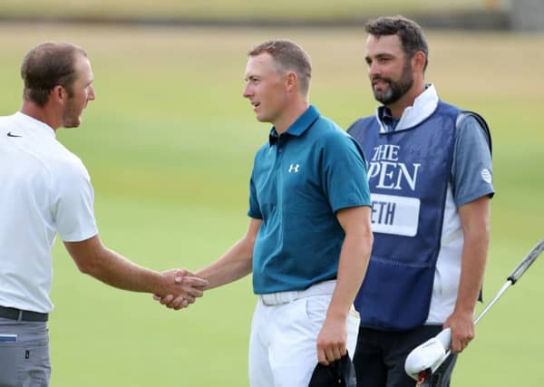 Jordan Spieth is tied for the lead going into the final round at Carnoustie. Picture: PA