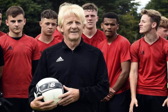Gordon Strachan has brought a team of youngsters to the Capital combining education and football. Picture: Lisa Ferguson