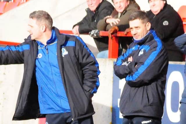 Cumbernauld Colts co-managers James Orr and Craig McKinlay.
