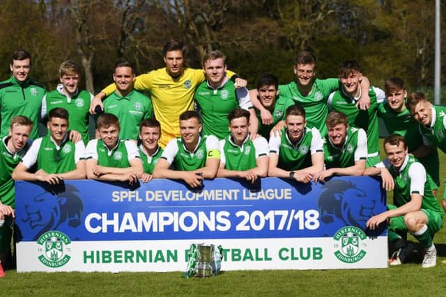 Hibs Under-20s won last year's Development League title. Picture: SNS Group
