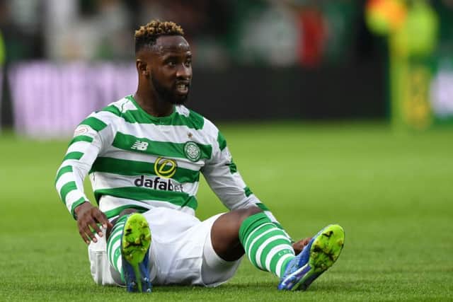 Celtic's Moussa Dembele went down with an injury against Alashkert. Picture: SNS/Craig Williamson