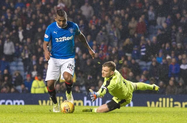 Alfredo Morelos, pictured, finished runner-up to Kris Boyd last season. Picture: SNS