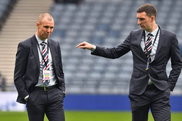 Kenny Miller and Lee Wallace. Picture: SNS/Craig Foy