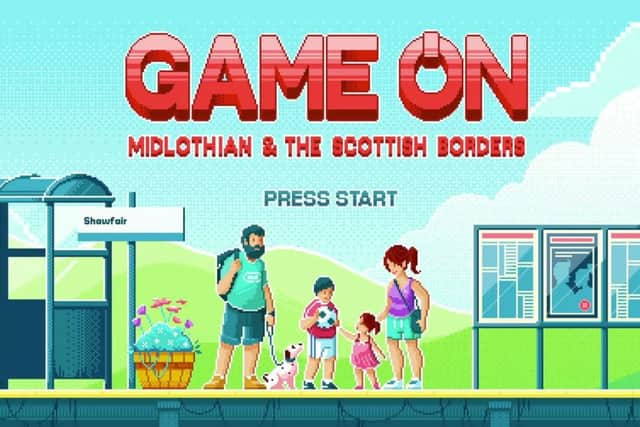 The opening shot of a new film with a retro video-game twist, delivered by VisitScotland, to inspire families and young people to explore Midlothian and the Scottish Borders.