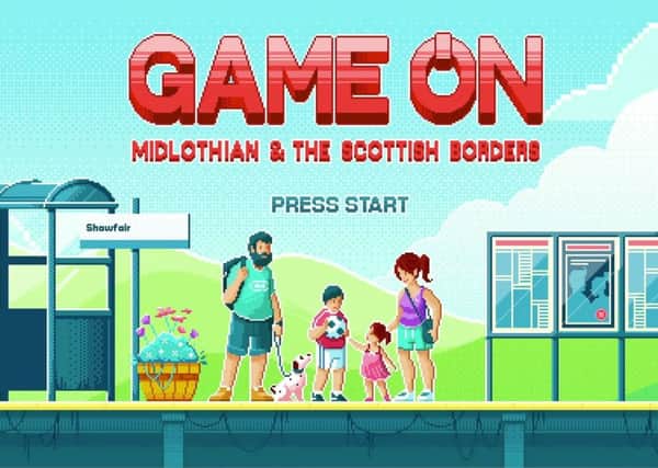 The opening shot of a new film with a retro video-game twist, delivered by VisitScotland, to inspire families and young people to explore Midlothian and the Scottish Borders.
