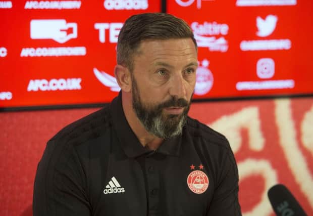 Aberdeen manager Derek McInnes speaks to the media ahead of his side's clash with Burnley. Picture: SNS