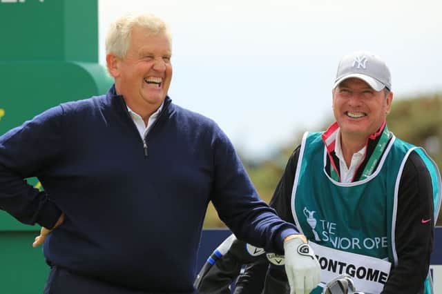 Colin Montgomerie suffered a bogey and double-bogey in the final three holes. Picture: Getty