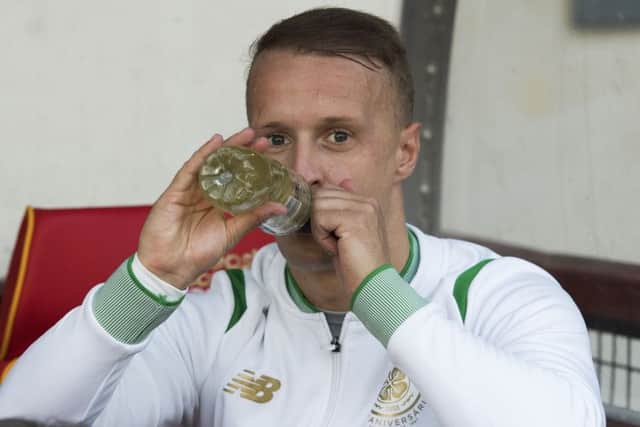 Celtic's Leigh Griffiths had an unusual pre-training breakfast at Dundee. Picture: SNS/Ross Parker