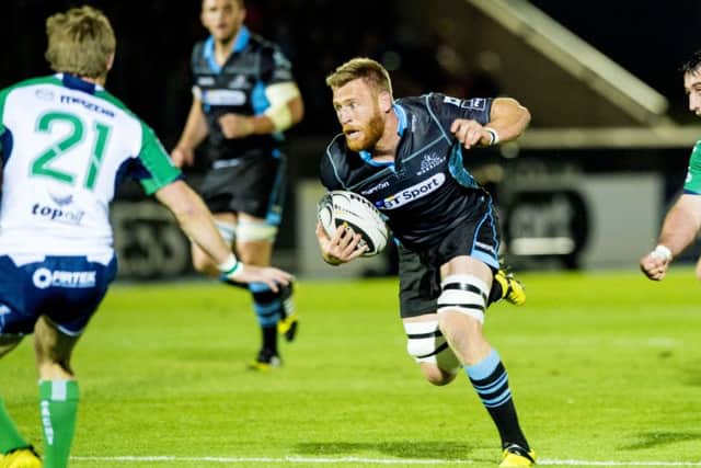 Tyrone Holmes in action for Glasgow Warriors in September 2015. Picture: SNS Group
