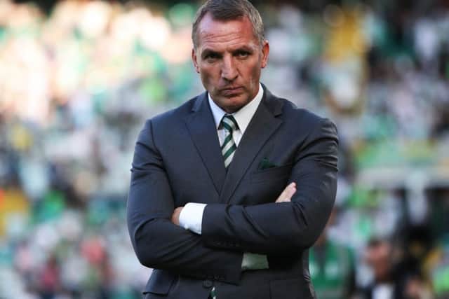 Celtic manager Brendan Rodgers during the first leg Champions League qualifier between Celtic and Rosenborg. Picture: Ian MacNicol/Getty Images