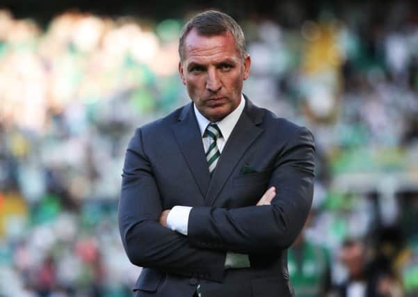 Celtic manager Brendan Rodgers during the first leg Champions League qualifier between Celtic and Rosenborg. Picture: Ian MacNicol/Getty Images