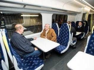 Larger tables are among the features of the new trains. Picture: ScotRail