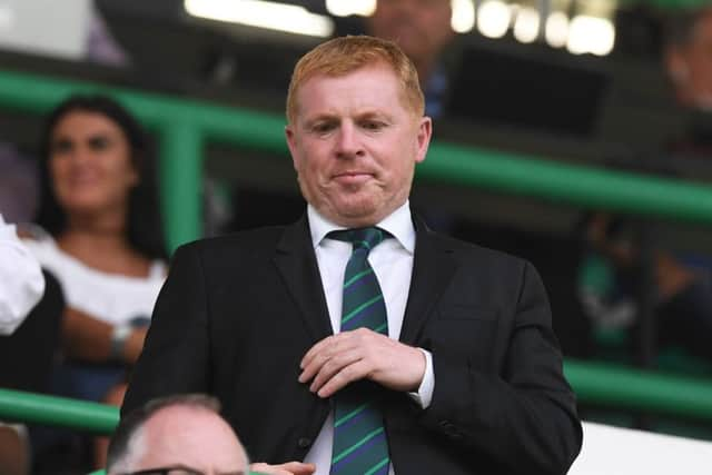 26/07/18 UEFA EUROPA LEAGUE SECOND QUALIFYING ROUND 1ST LEG
 HIBERNIAN v ASTERAS TRIPOLIS 
 EASTER ROAD - EDINBURGH
 Hibernian manager Neil Lennon in the stands.