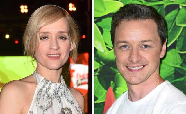 Anne-Marie Duff and her ex-husband, Scottish actor James McAvoy, as the two have both been announced for the cast of a BBC adaption of author Philip Pullman's His Dark Materials fantasy series. Picture: PA/PA Wire