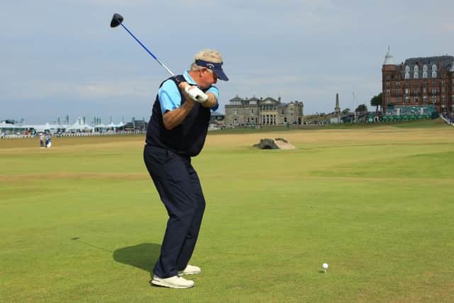 Colin Montgomerie shot a blemish-free round at St Andrews yesterday but was unhappy with his wayward putting. Picture: Getty