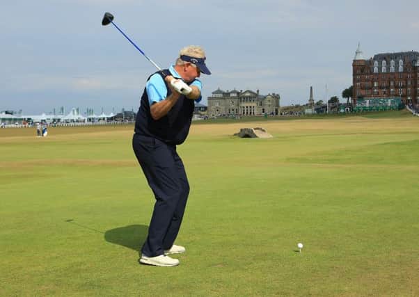 Colin Montgomerie shot a blemish-free round at St Andrews yesterday but was unhappy with his wayward putting. Picture: Getty