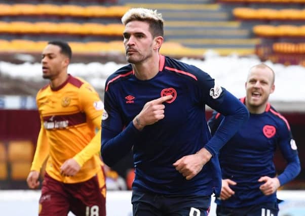 Kyle Lafferty is wanted by Rangers but Hearts are holding out for a higher fee. Picture: SNS Group