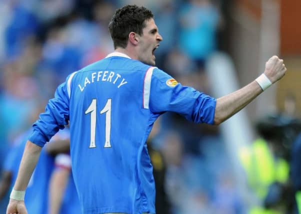 Kyle Lafferty left Ibrox in 2012 but could be on the brink of a return. Picture: Ian Rutherford