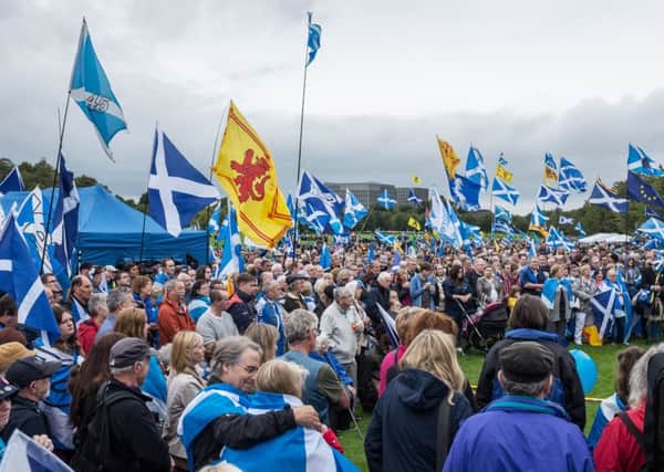 A stock image of independence supporters. Thousands gathered in Inverness yesterday. Picture: John Devlin