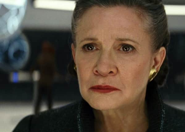 This image released by Lucasfilm shows Carrie Fisher as General Leia in "Star Wars: The Last Jedi". Picture: Lucasfilm via AP.