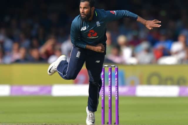 Leg-spinner Adil Rashid has been selected in Englands 13-man squad to face India in the Edgbaston Test this week. Picture: AFP/Getty.