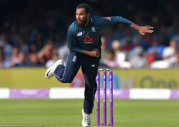 Leg-spinner Adil Rashid has been selected in Englands 13-man squad to face India in the Edgbaston Test this week. Picture: AFP/Getty.