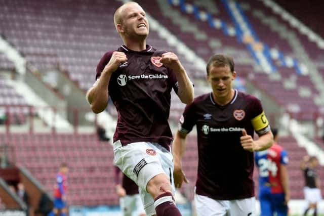 Steven Naismith celebrates scoring his second goal against Inverness. Picture: SNS.