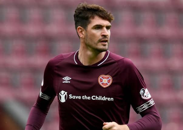 Hearts striker Kyle Lafferty started on the bench in his team's 5-0 Betfred Cup win over Inverness Caley Thistle on Sunday. Picture: Craig Foy/SNS