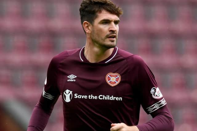 Hearts striker Kyle Lafferty started on the bench in his team's 5-0 Betfred Cup win over Inverness Caley Thistle on Sunday. Picture: Craig Foy/SNS