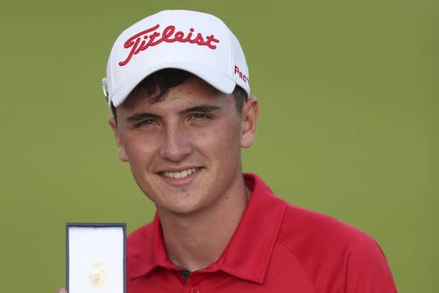 The Open Silver medal winner Sam Locke will not compete at the Scottish Amateur Championship in Blairgowrie. Pic: AP Photo/Jon Super