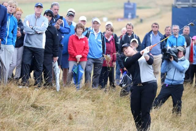 Thailand's Ariya Jutanugarn on the 18th at the 2018 Ladies Scottish Open at Gullane. Pic: Jane Barlow/PA Wire