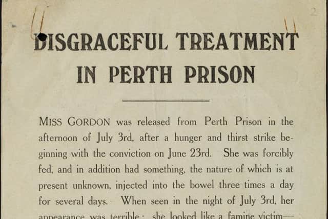 A flyer detailing the treatment of Frances Gordon in Perth