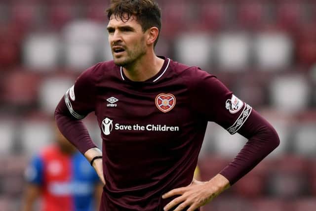 Kyle Lafferty in action for Hearts against Inverness Caley in the Betfred Cup. Picture: Craig Foy/SNS