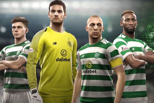Celtic players as they will appear in PES2019. Picture: Konami