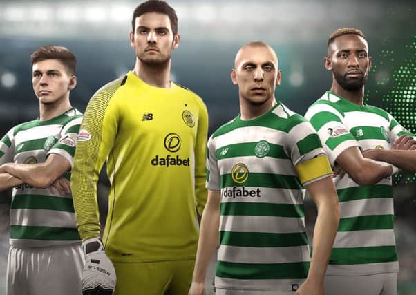 Celtic players as they will appear in PES2019. Picture: Konami