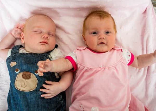 Twins Poppy and Piran House, at their home in Camborne, Cornwall. Picture: SWNS
