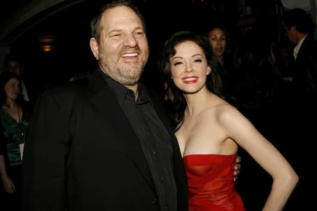 Producer Harvey Weinstein and Rose McGowan at the premiere of Grindhouse in 2007 in Los Angeles.  Picture: Kevin Winter/Getty Images)