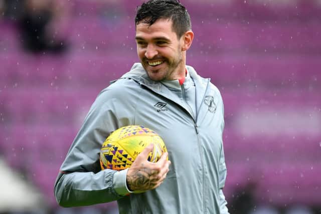 Kyle Lafferty was a second half substitute during Hearts' 5-0 win over Inverness CT at the weekend. Picture: SNS