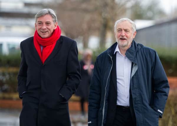 Scottish Labour leader Richard Leonard with Jeremy Corbyn, who has been criticised over his party's alleged failure to tackle anti-semitism