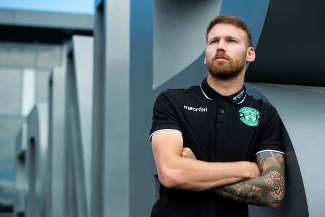 Martin Boyle is anxious that Hibs avoid conceding cheap goals in Greece. Picture: SNS.