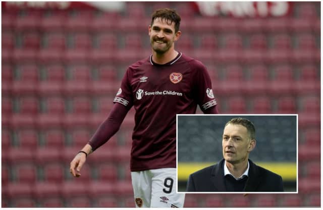 Kyle Lafferty is a bit of a 'nutter' according to Chris Sutton, inset. Pictures: SNS Group