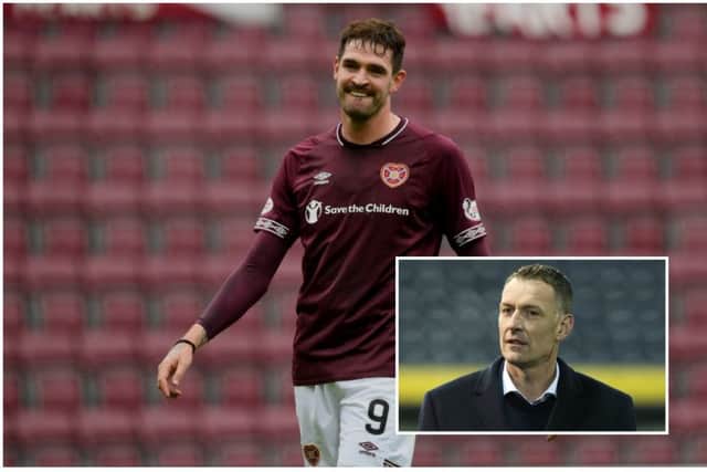 Kyle Lafferty is a bit of a 'nutter' according to Chris Sutton, inset. Pictures: SNS Group