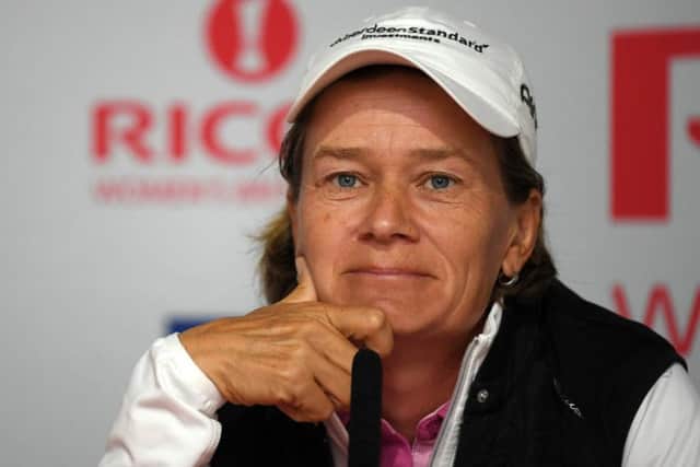 Solheim Cup captain Catriona Matthew offered her opinion on green-reading books on the eve of the Ricoh Women's British Open at Royal Lytham. Picture: Getty Images
