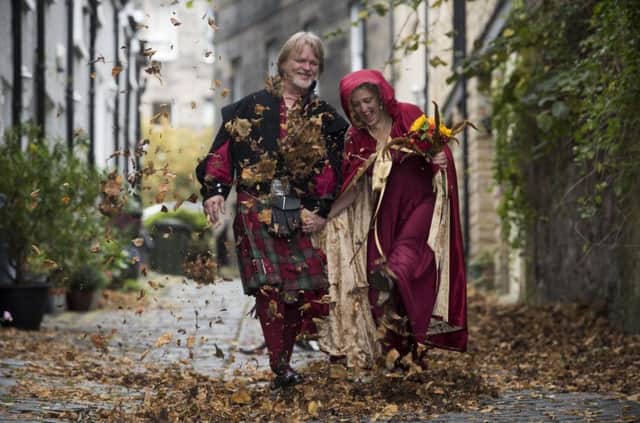 Martha and Sandy celebrate their humanist wedding in Edinburgh