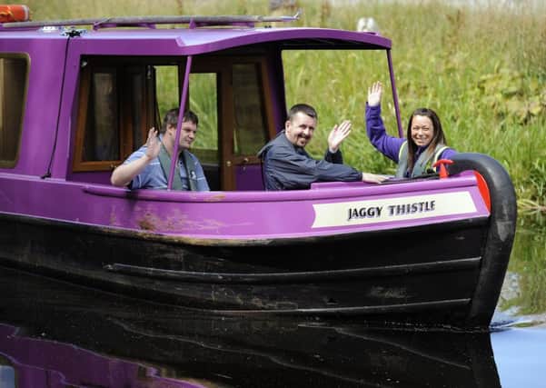 Healthspace participants and organisers enjoy weekly sails along the Union Canal. Pictures: Michael Gillen